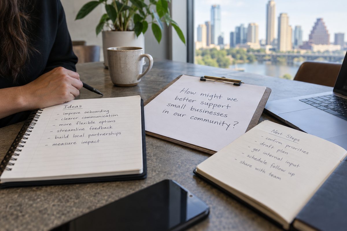 Two sets of working notes beside a consultation question